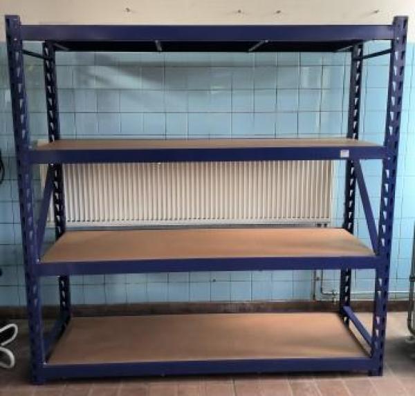 Schwerlastregal 200 x 200 x 60 cm 4 Holzböden 3200 kg